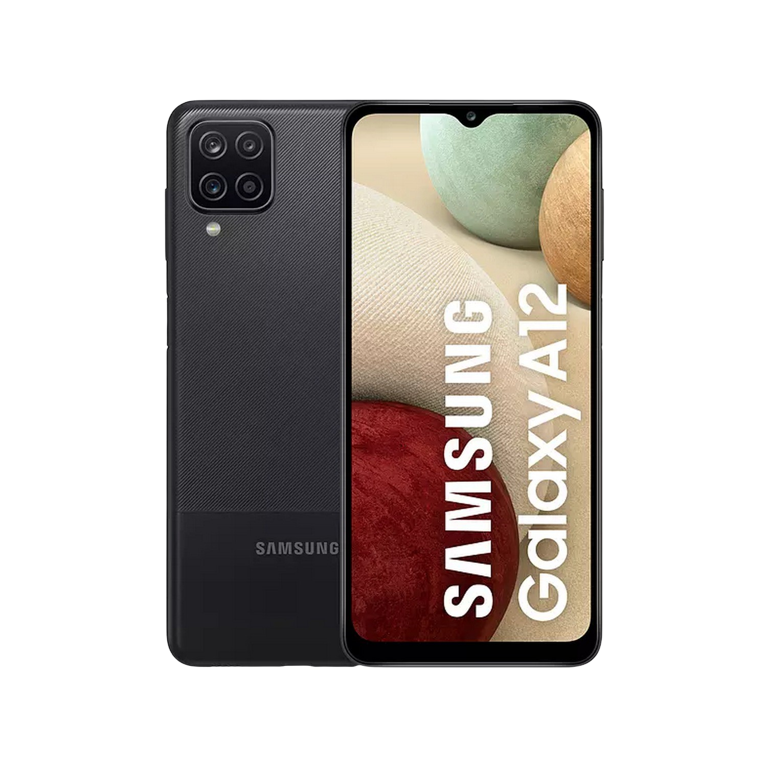 Móvil - Samsung Galaxy A12 (2021), Negro, 64 GB, 4 GB RAM, 6.5" HD+, QuadCam, Exynos 850, 5000 mAh, Android 11