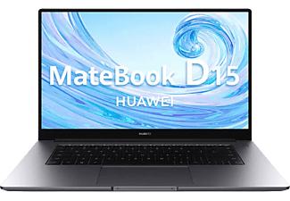 Portátil - Huawei MateBook D15, 15.6", Intel® Core™ i5-10210U, 8 GB, 512 GB SSD, Intel® UHD, W10 Home, Gris
