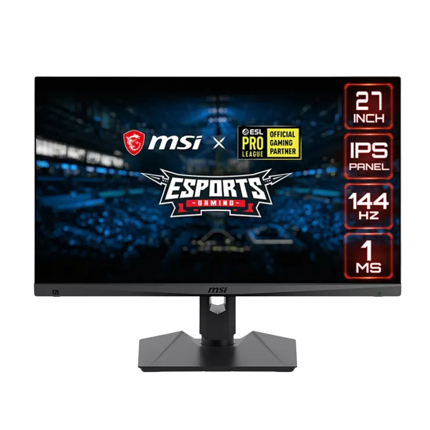 Monitor gaming - MSI OPTIX MAG274R, 27 " Full-HD, 1 ms, 144 Hz, FreeSync Premium, USB, HDMI, Negro