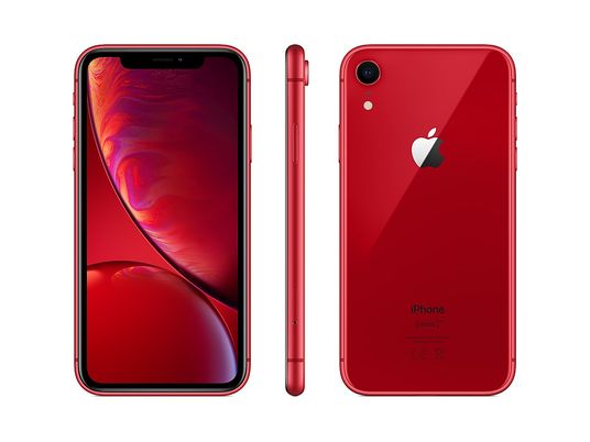 Apple iPhone XR, Rojo, 64 GB, 3 GB RAM, 6.1" Liquid Retina HD, Chip A12 Bionic, iOS