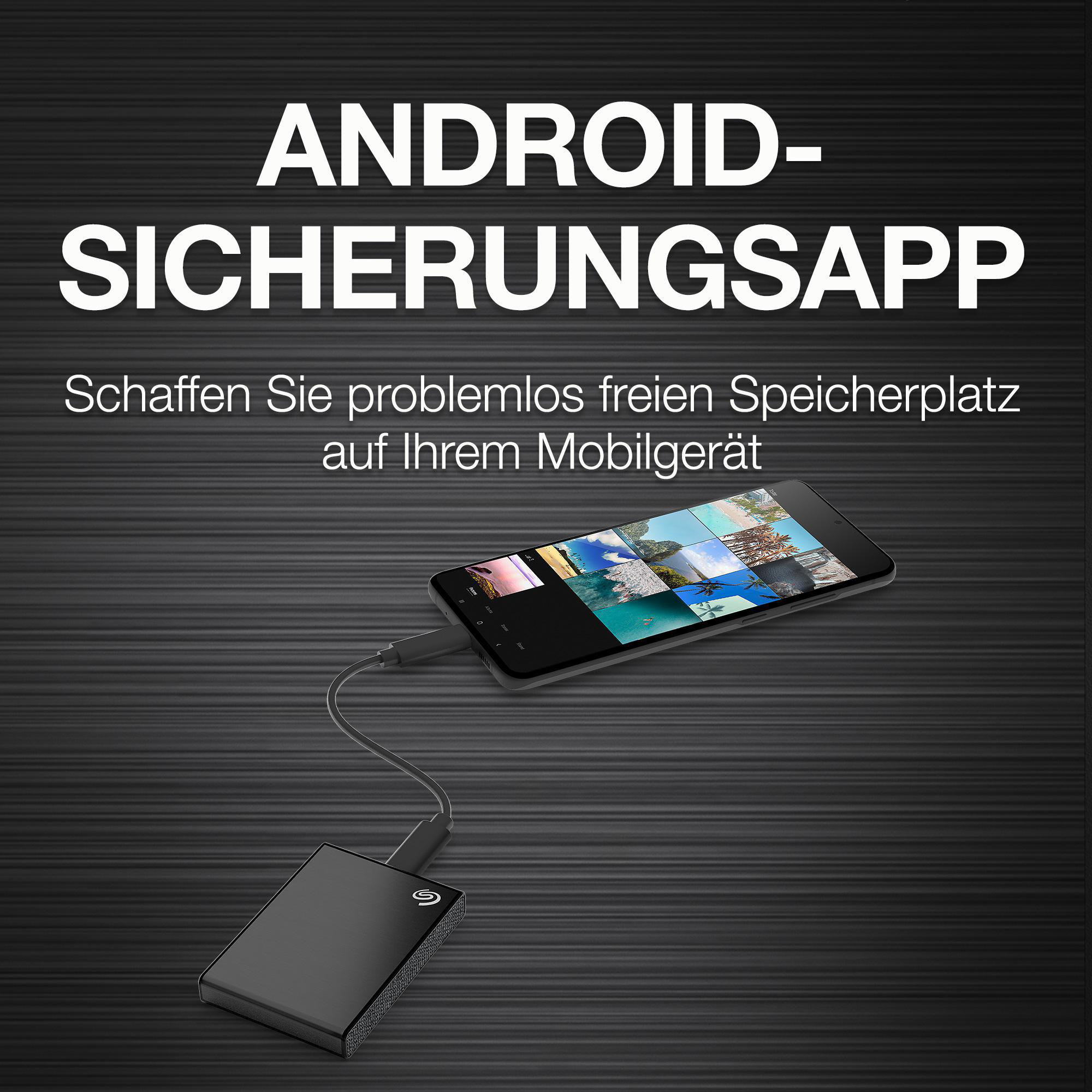 SEAGATE STKG500400 ONE TOUCH SSD, bis zu 1.030 MB/s, Festplatte, 500 GB SSD, 2,5 Zoll, extern, Black