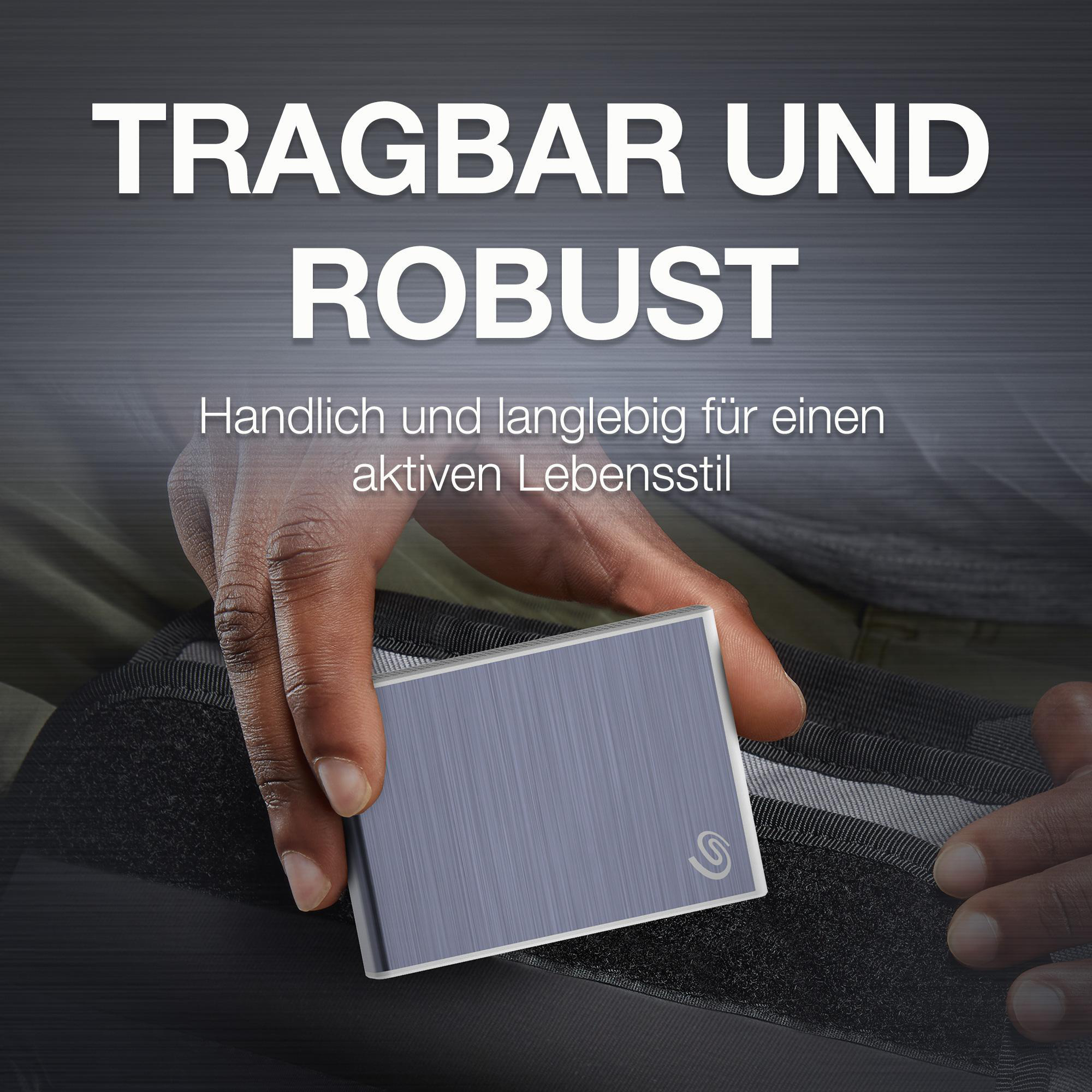 SEAGATE STKG500400 ONE TOUCH SSD, bis zu 1.030 MB/s, Festplatte, 1 TB SSD, 2,5 Zoll, extern, Blue