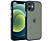 CASE AND PRO iPhone 12 Mini műanyag tok, kék-zöld (MATT-IPH1254-BLG)