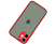 CASE AND PRO iPhone12 Mini műanyag tok, piros-fekete (MATT-IPH1254-RBK)
