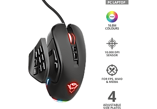 TRUST 23764 GXT970 Morfix Özelleştirilebilir Gaming Mouse Siyah