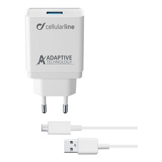 CELLULAR LINE Kit Chargeur Adaptive Fast 15 W - Appareil de chargement (Blanc)