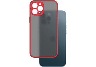 CASE AND PRO iPhone 12 Pro műanyag tok, piros-fekete (MATT-IPH12P-RBK)