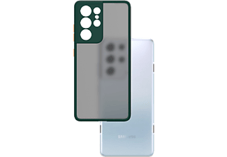 CASE AND PRO Samsung S21 Ultra műanyag tok, zöld-narancs (MATT-S21U-GO)