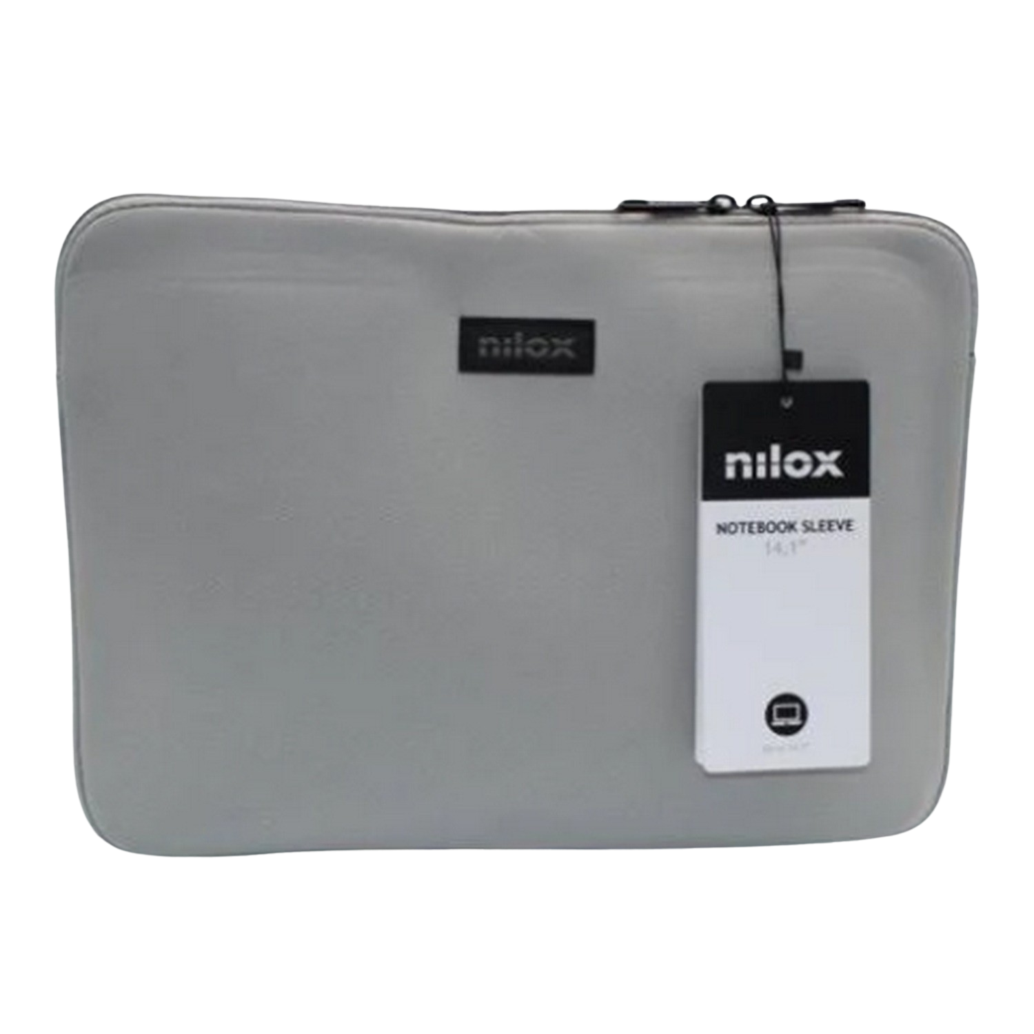 Funda portátil - Nilox NXF1402, Para portátil de 14.1", Universal, Neopreno, Gris