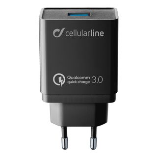 CELLULAR LINE Caricabatterie USB 18W - Caricabatterie (Nero)