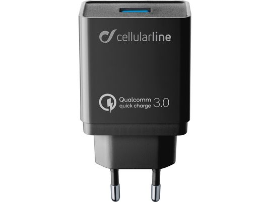 CELLULAR LINE Kit chargeur USB 18W - Appareil de chargement (Noir)
