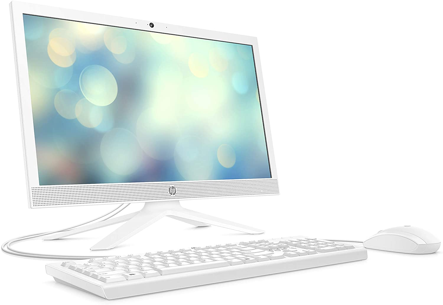 All in One - HP 21-b0003ns Bundle PC , 20.7" Full-HD, Intel® Celeron® J4025, 8 GB, 256 GB SSD, FreeDOS, Blanco
