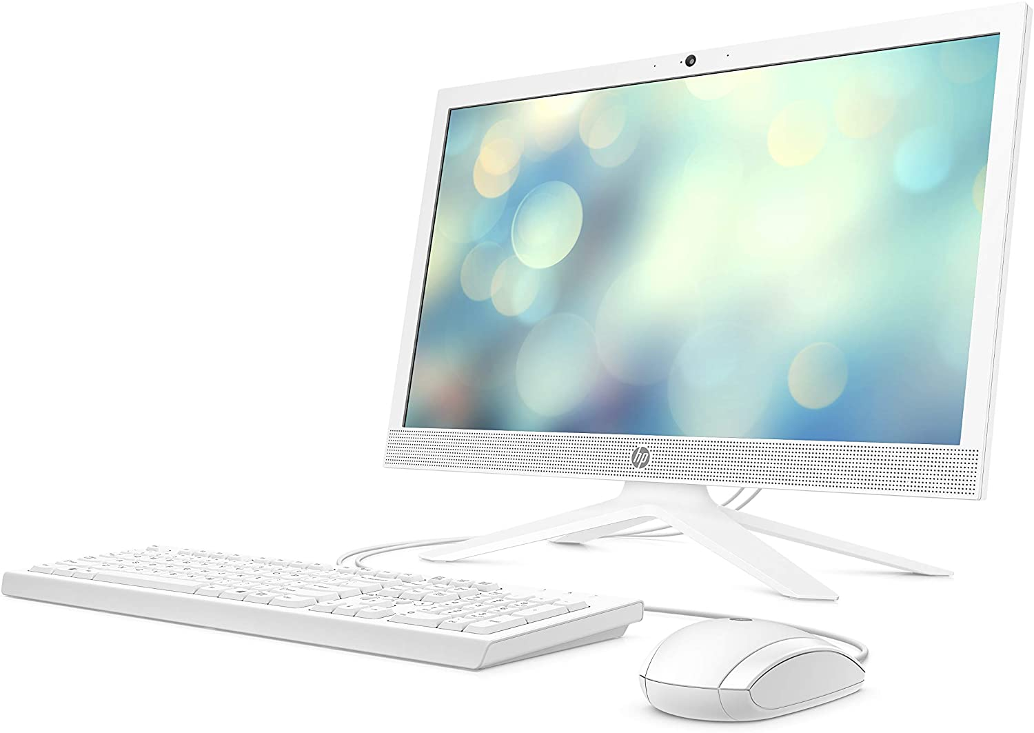 All in One - HP 21-b0003ns Bundle PC , 20.7" Full-HD, Intel® Celeron® J4025, 8 GB, 256 GB SSD, FreeDOS, Blanco