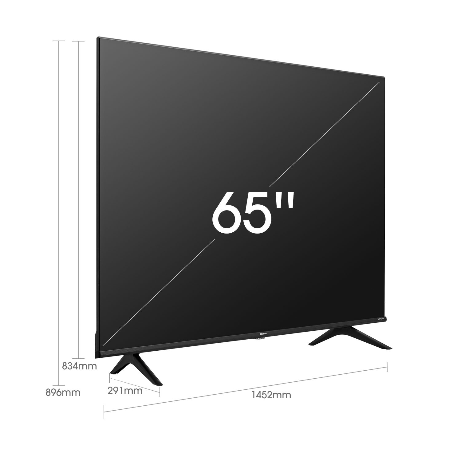 TV LED 65" - Hisense 65A6G, UHD 4K, VIDAA U 5.0, HDMI 2.1, Dolby Vision, HDR10+, Control de voz, Negro