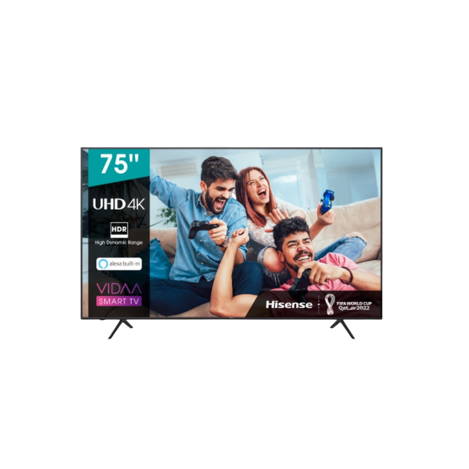 TV LED 75" - Hisense 75A7100F, UHD 4K, Smart TV, HDR 10, Modo Game, DTS Virtual, Ultra Dimming, Negro