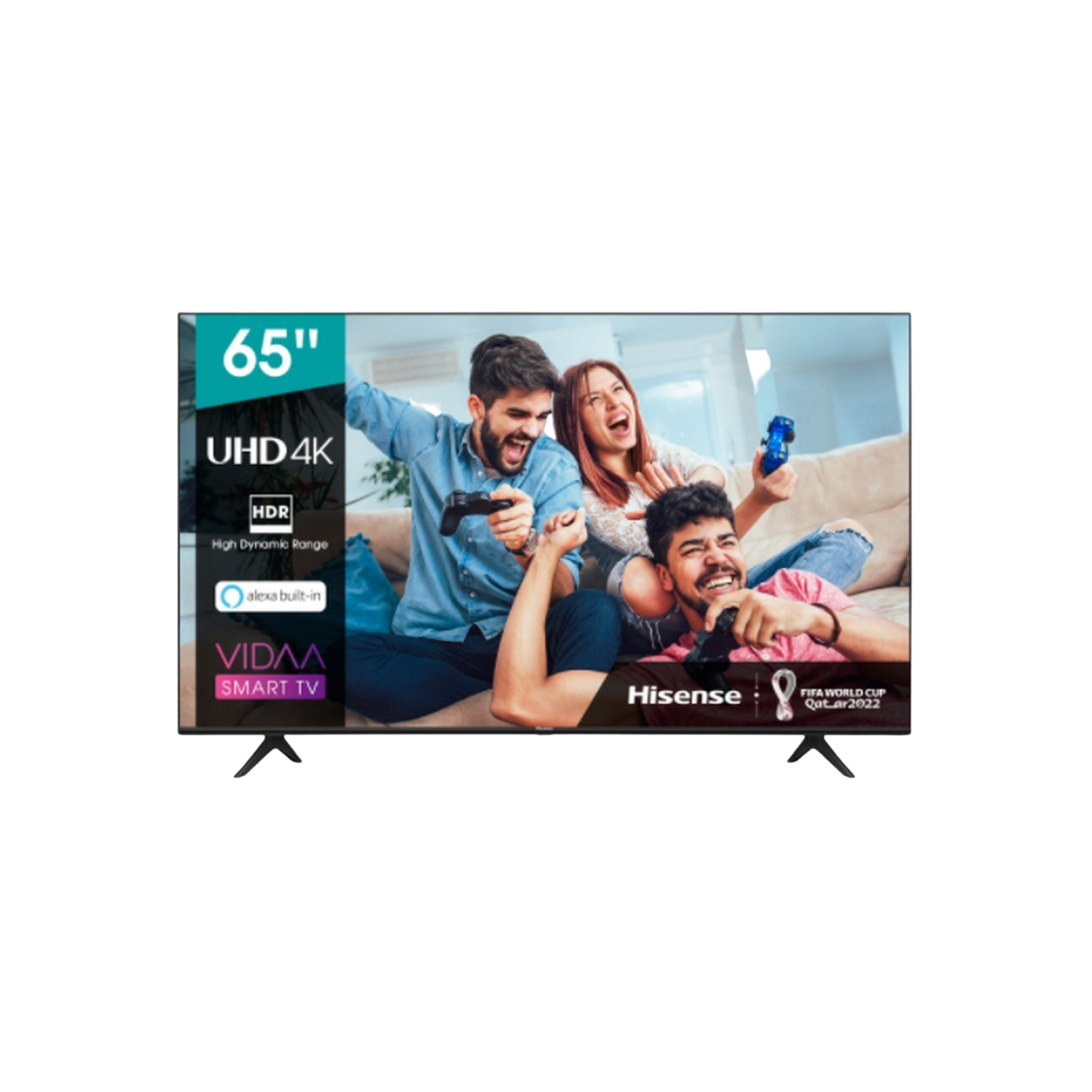 TV LED 65" - Hisense 65A7100F, UHD 4K, Smart TV, HDR 10, HLG, DTS Studio Sound, Ultra Dimming, Wifi, BT, Negro