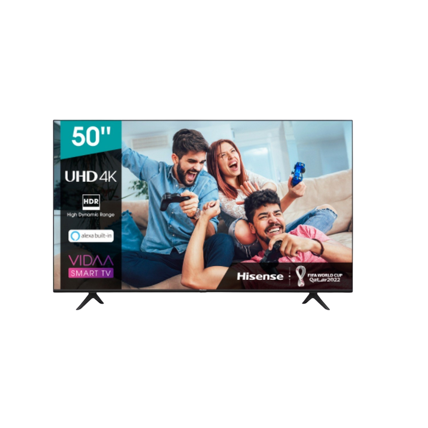 TV LED 50" - Hisense 50A7100F, UHD 4K, Smart TV, HDR 10, HLG, DTS Studio Sound, Ultra Dimming, Wifi, BT, Negro