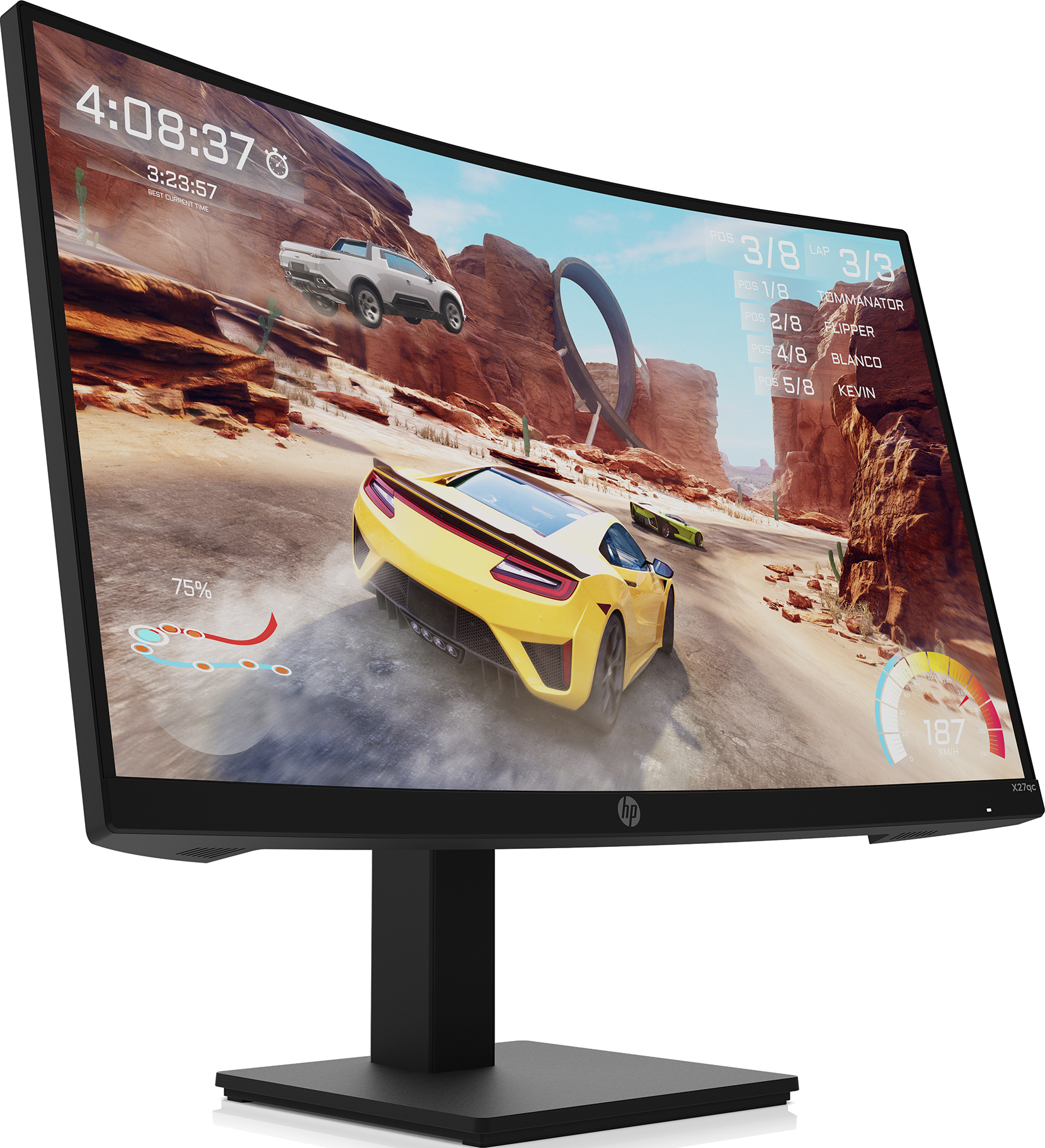 HP X27qc - Gaming Monitor, 27 ", QHD, 165 Hz, Schwarz