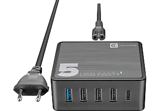 CELLULARLINE 60W Multipower 5 Port Qualcomm USB-A Port Seyahat Şarjı Siyah