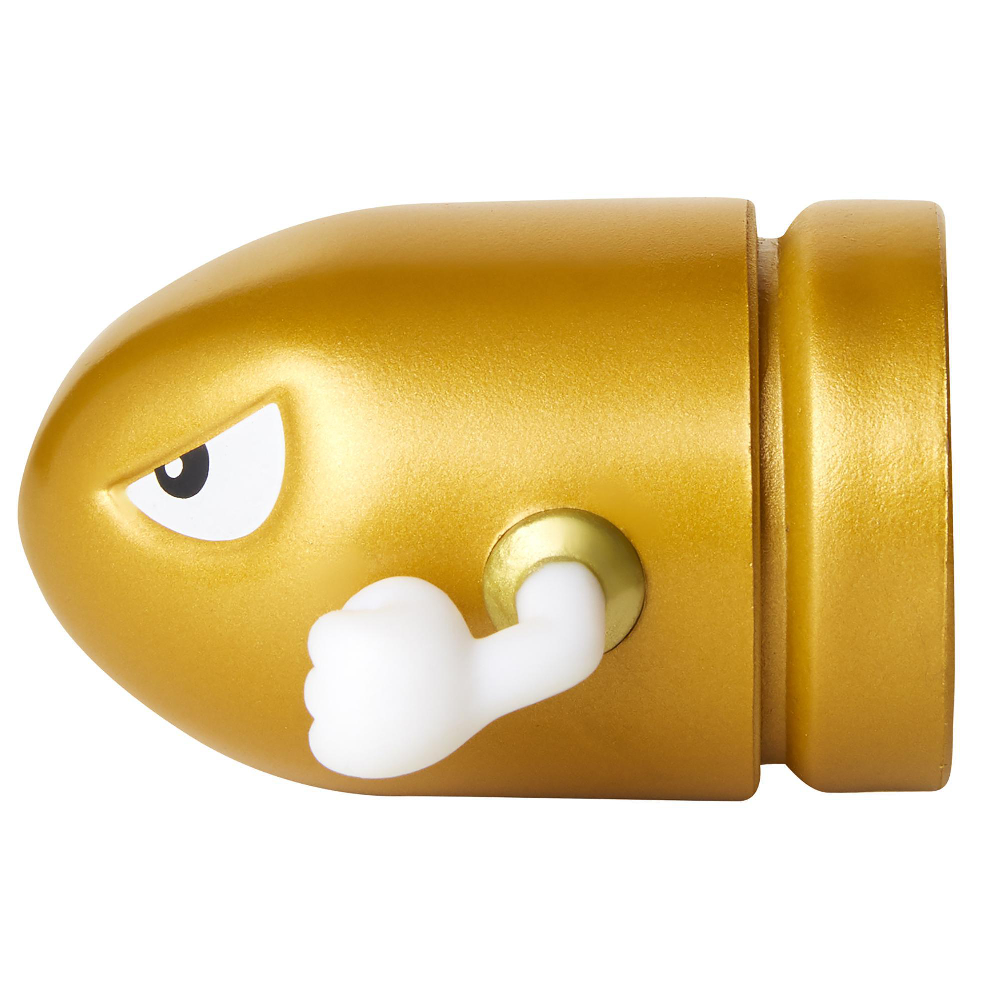 Goldene Kugel mit weiß behandschuhter Hand und wütendem Gesicht. Weißer Hintergrund.