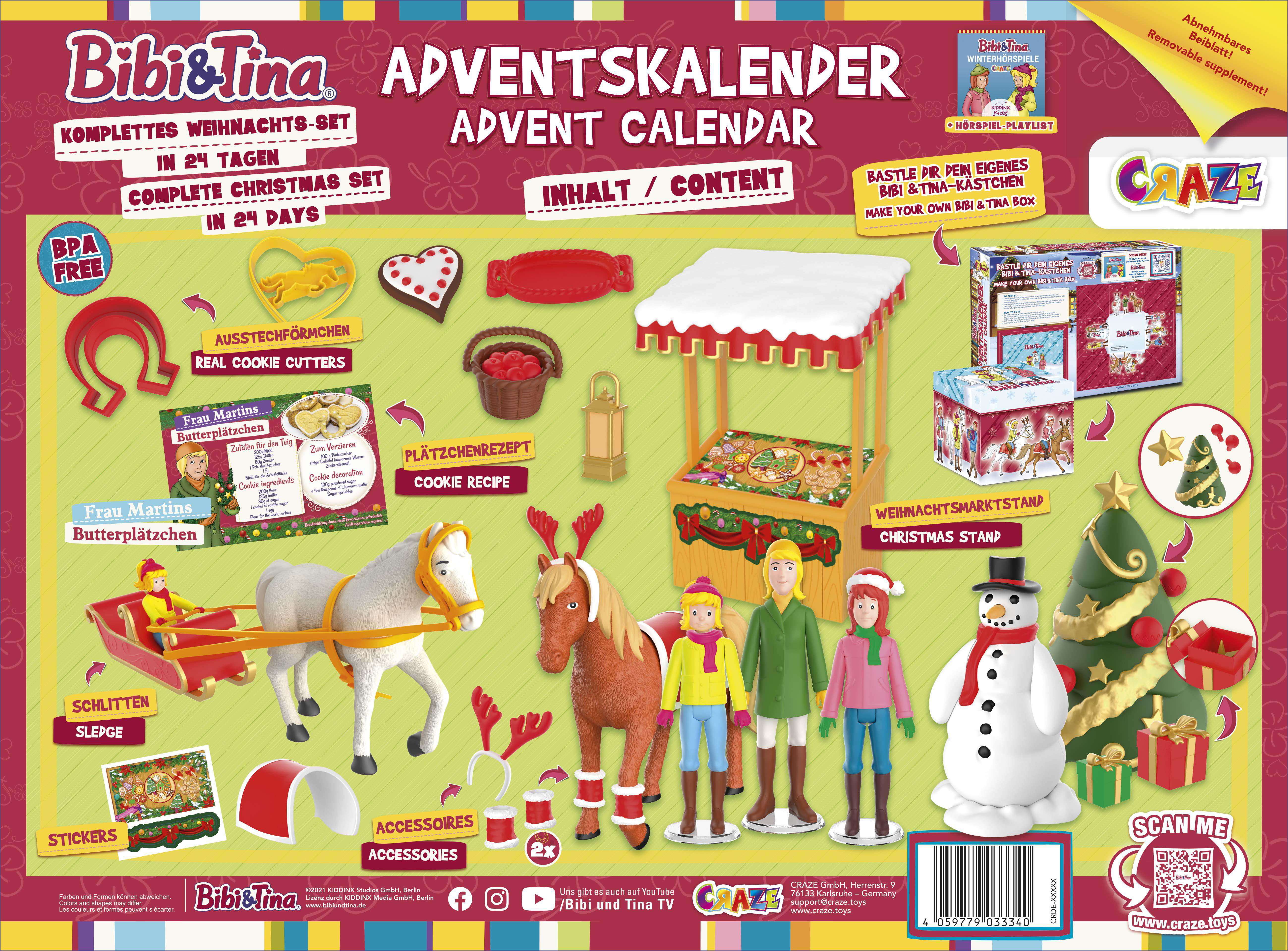 CRAZE 12219 ADVENTSKALENDER BIBI & TINA - 2021 Adventskalender