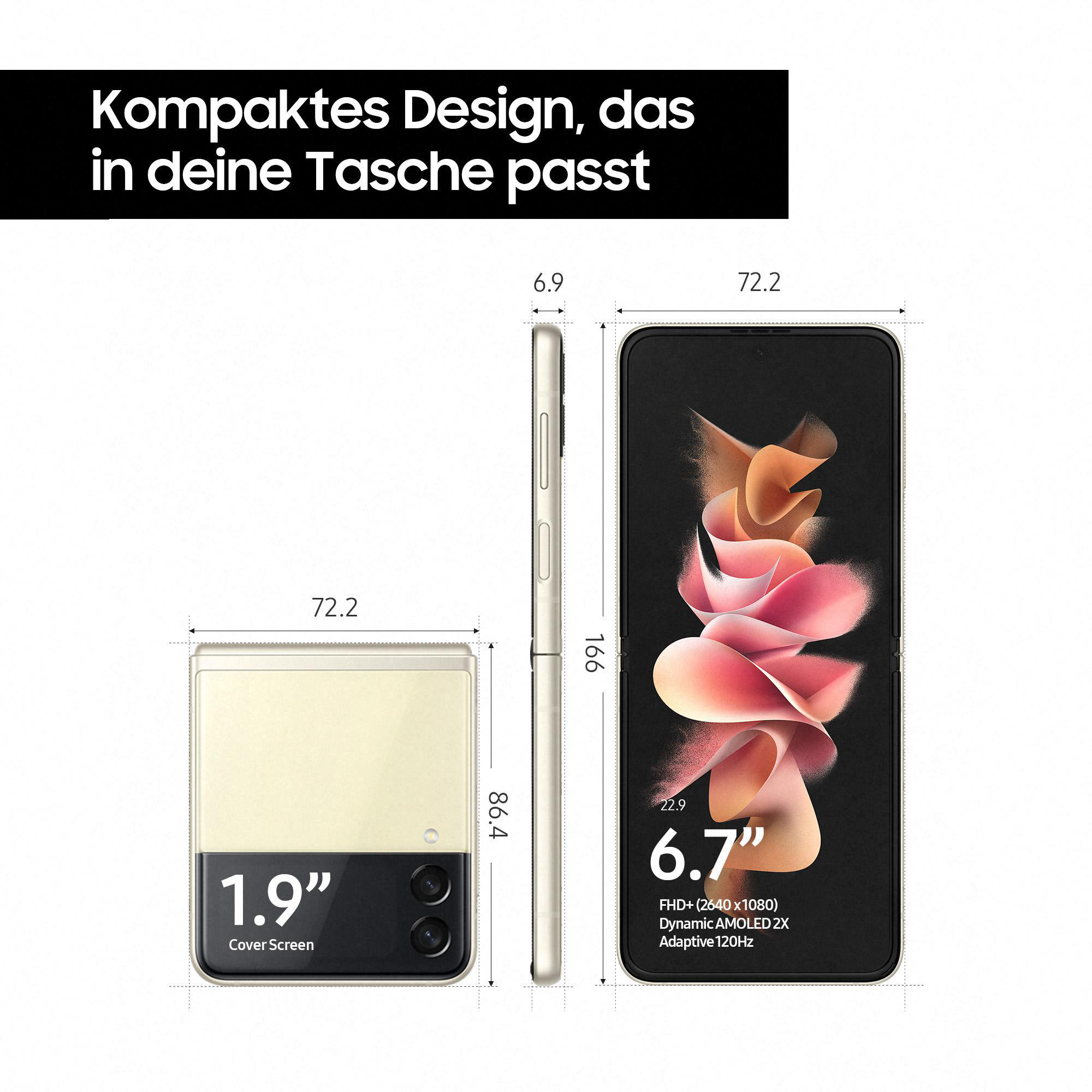 SAMSUNG Galaxy Z Flip3 5G 256 GB Phantom Cream Dual SIM