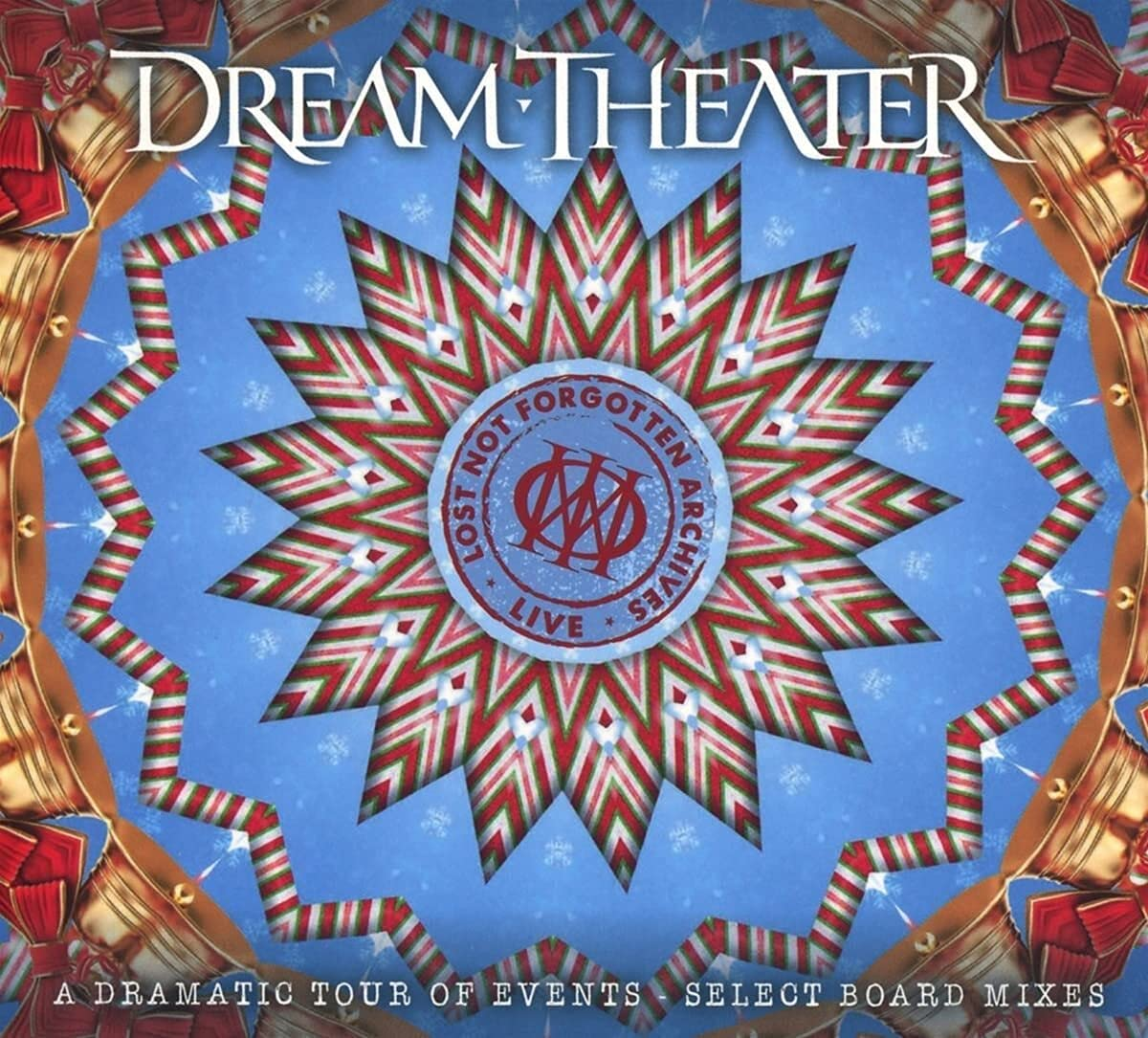 Album borító kék és piros csillagszerű dizájnnal és a DREAM THEATER felirattal.