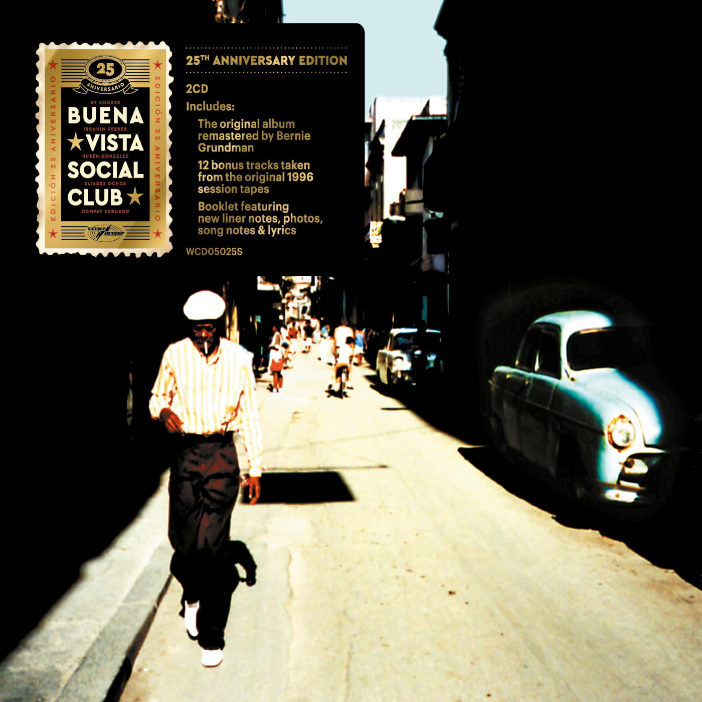 A Buena Vista Social Club albumborítója. Utcakép, egy férfival.