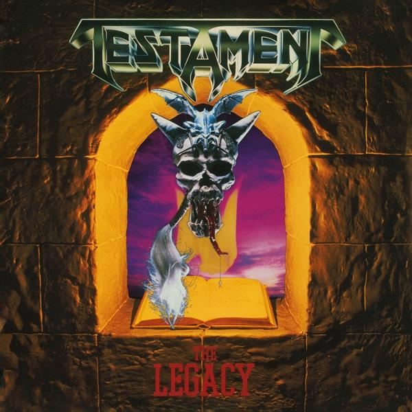 Album borító koponyával, lángokkal és 'THE LEGACY' szöveggel a Testamenttől.