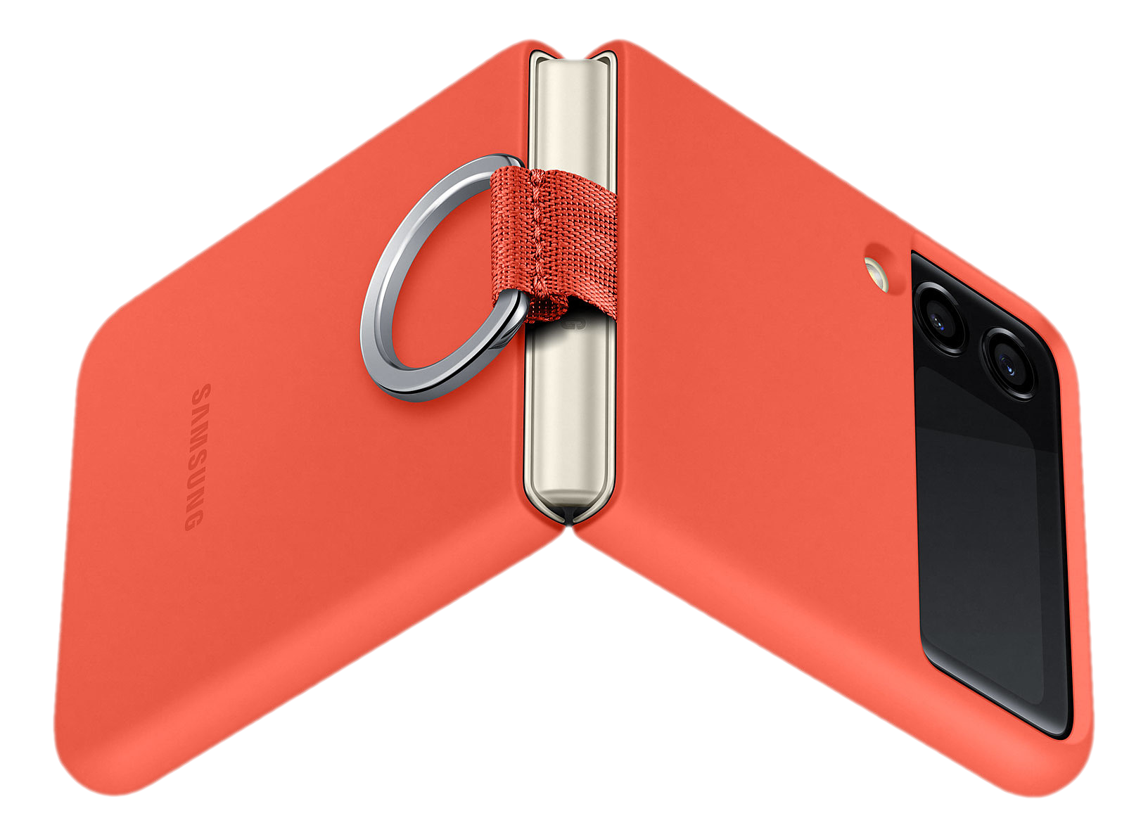 SAMSUNG Silicone Cover - Étui de protection avec anneau (Convient pour le modèle: Samsung Galaxy Z Flip3 5G)