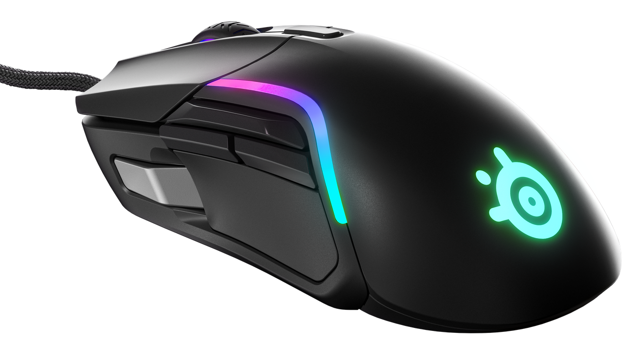 STEELSERIES Rival5 vezetékes RGB Gaming egér, USB, fekete (62551)