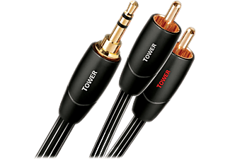 Cable RCA | AudioQuest Tower, 2x RCA, Jack 3.5 audio vídeo, 3 m, Polietileno, Negro