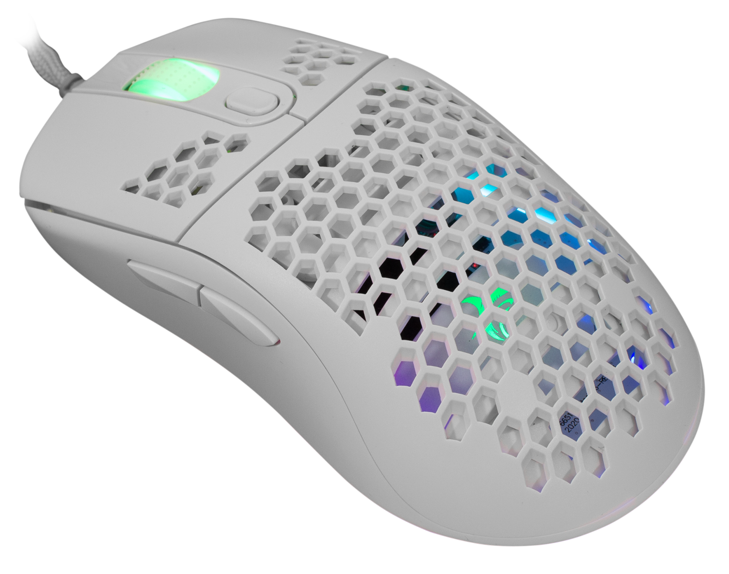 WHITESHARK Galahad 6 gombos vezetékes gamer egér 6400 DPI, fehér (GM-5007W)