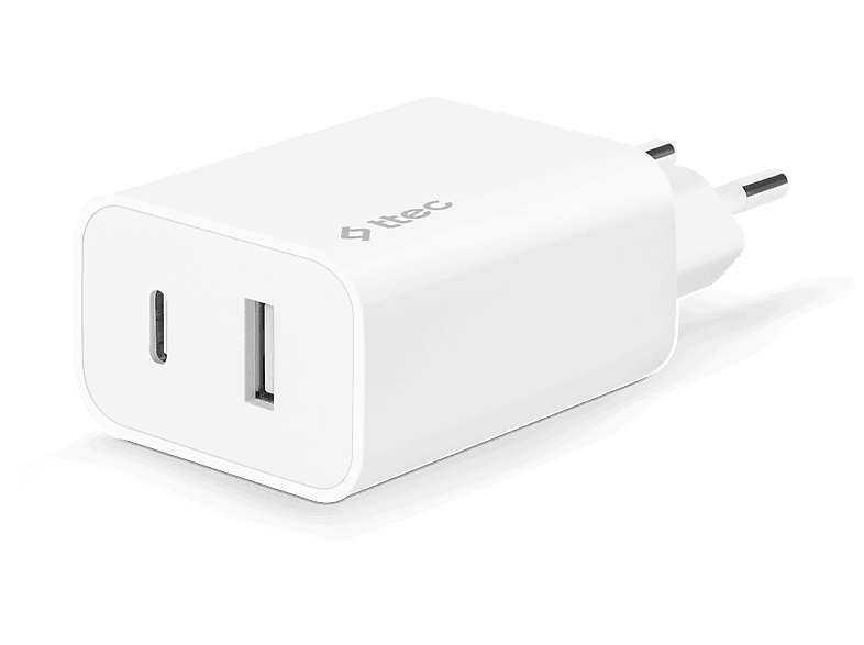 TTEC 2SCS25B Smart Charger Duo USB-C+USB-A 2.4A Seyahat Şarj Cihazı Beyaz_0