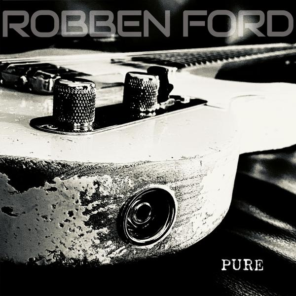 A 'Pure' című album borítója Robben Fordtól. Egy fehér gitár részleteinek közelképe.