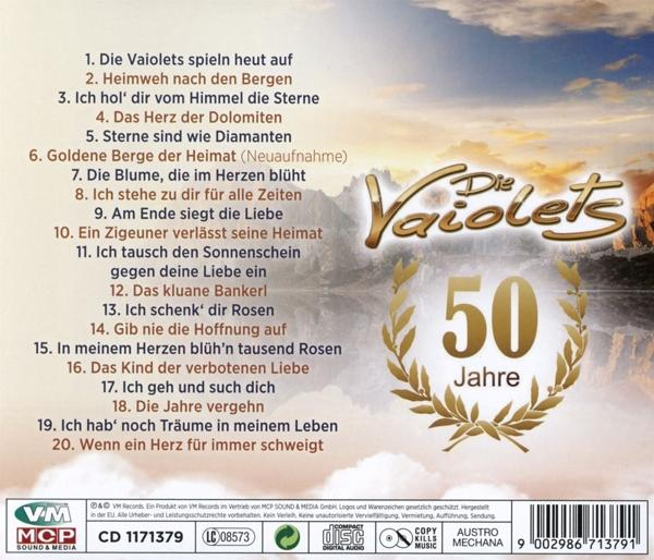 Rückseite einer Musik-CD mit Text in mehreren Sprachen, goldenem Design und Musiklogo.