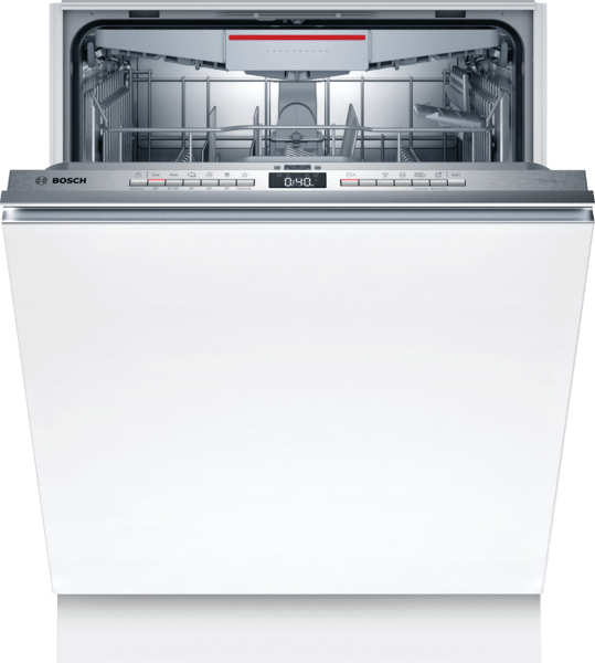 BOSCH SGV4HVX31E Geschirrspüler (vollintegrierbar, Besteckschublade, 598 mm breit, 46 dB(A), E, Edelstahl (Blende))