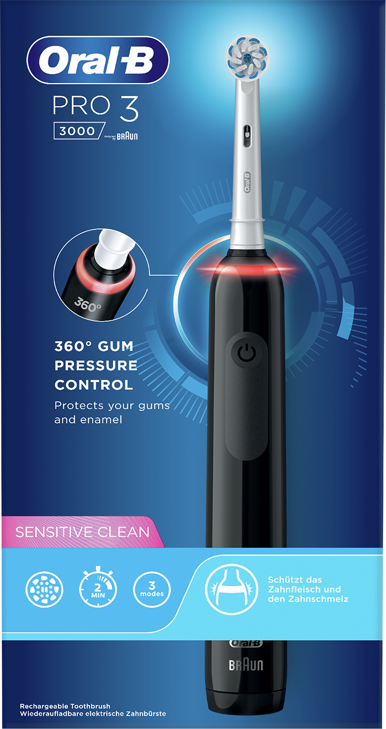 ORAL-B Pro 3 3000 Zwart