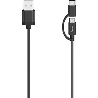 HAMA 200616 2-in-1 USB-kabel 0,75m