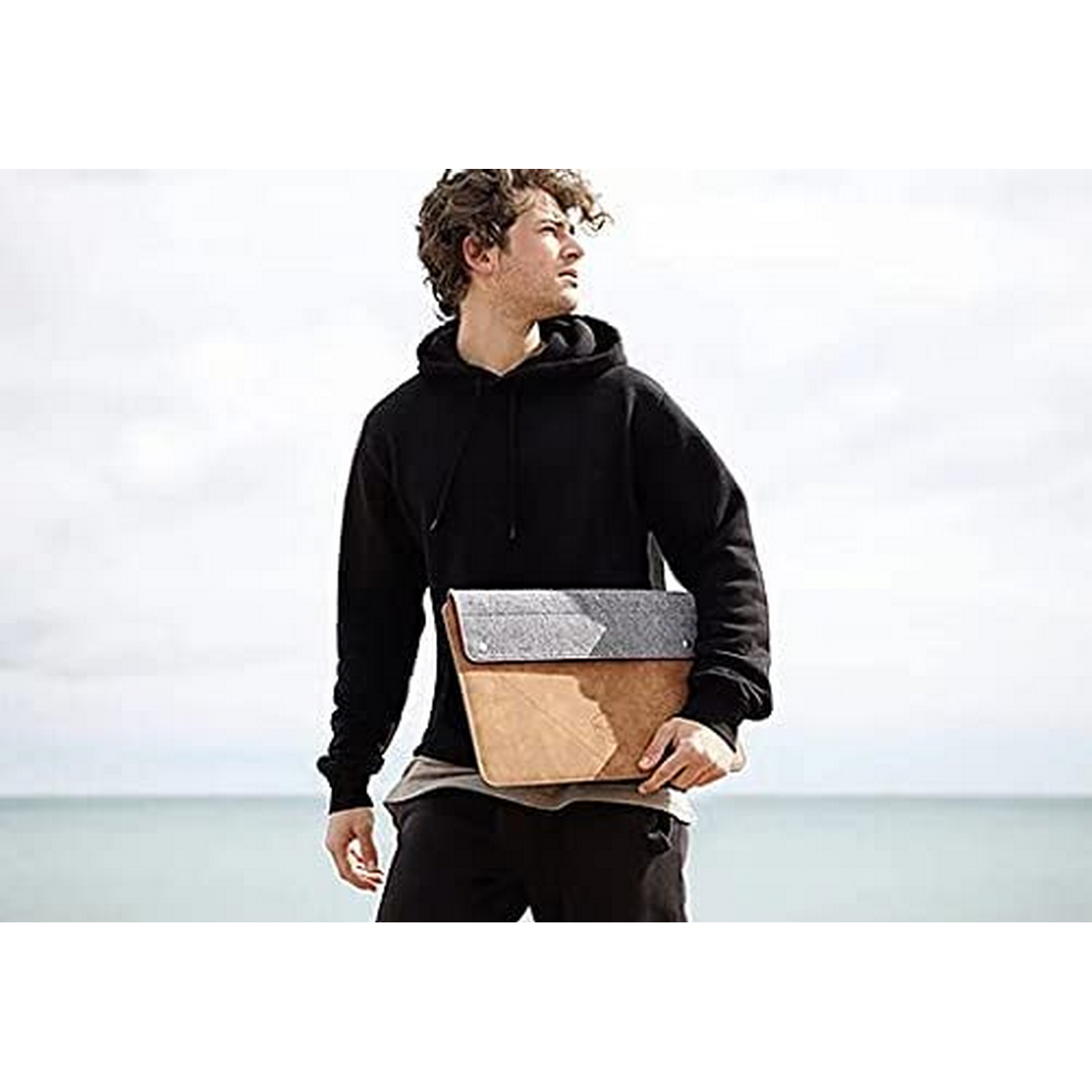 Funda para portátil - Pilatus Brand Classic, Hasta 15.6", Piel sintética, Caramelo