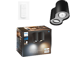 PHILIPS HUE Pillar opbouwspot WA DS 2-spots Zwart