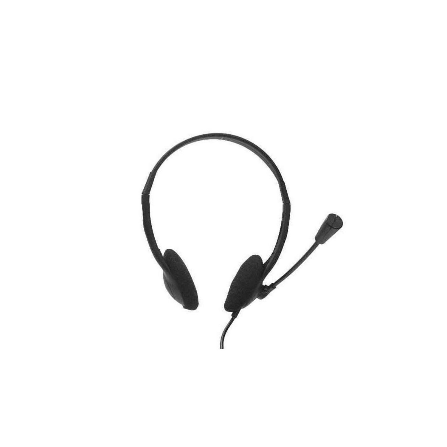 Auriculares con diadema - Nilox NXAU0000002, Micrófono, 20-20000Hz, 101dB, VoIP, LED, 1.8 m, USB, Negro