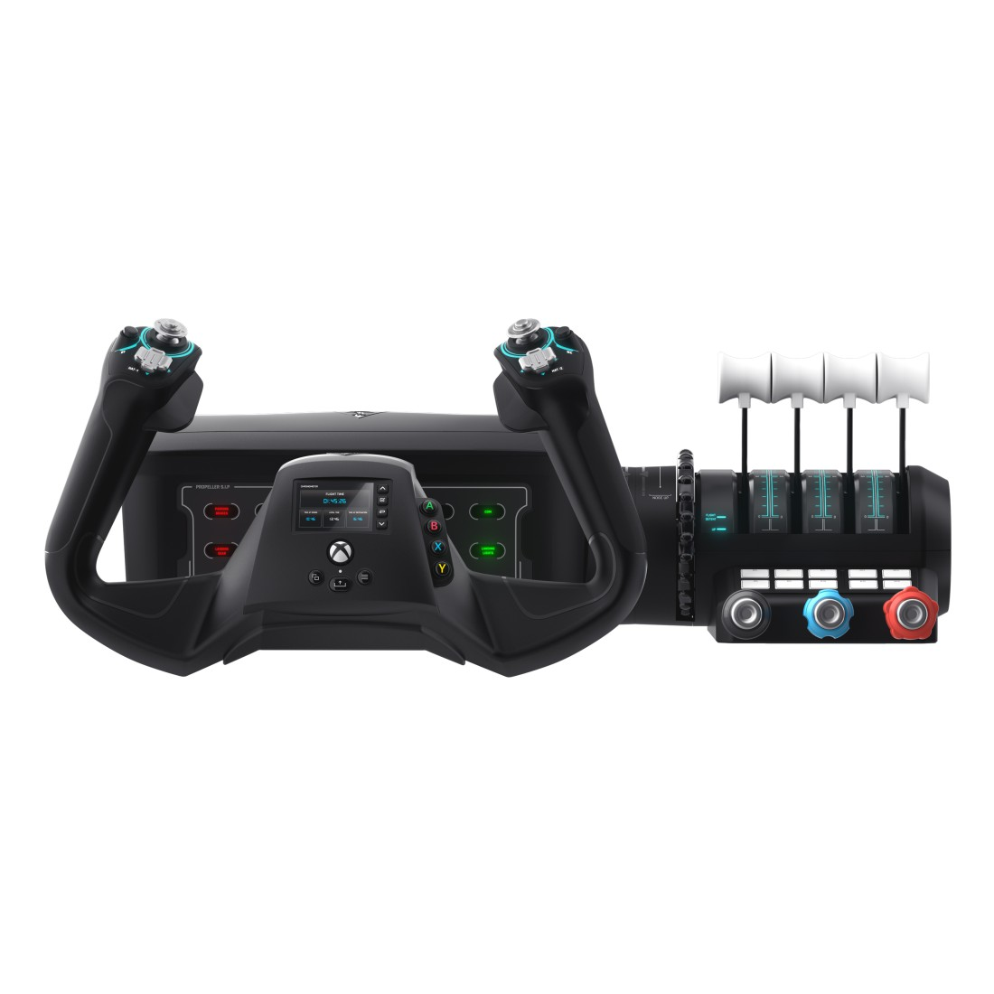 Weißes Gaming-Headset, schräge Ansicht.