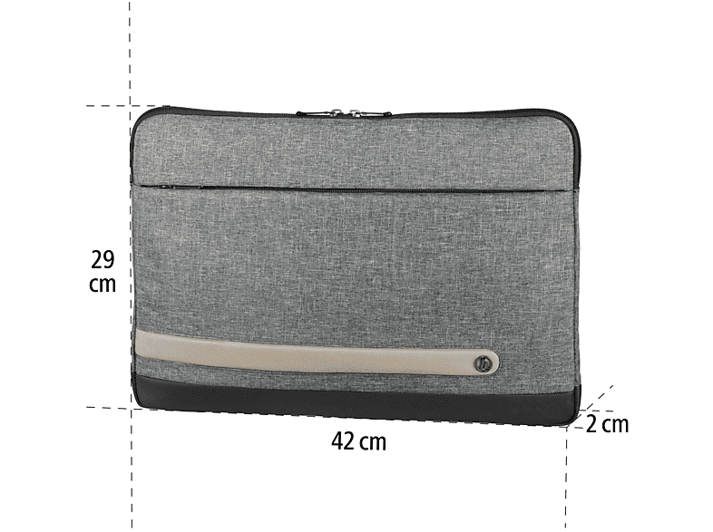 Thumbnail - HAMA Terra 15.6 Zoll Notebook-Sleeve für Universal aus 100% Recyceltem Polyester, Grau