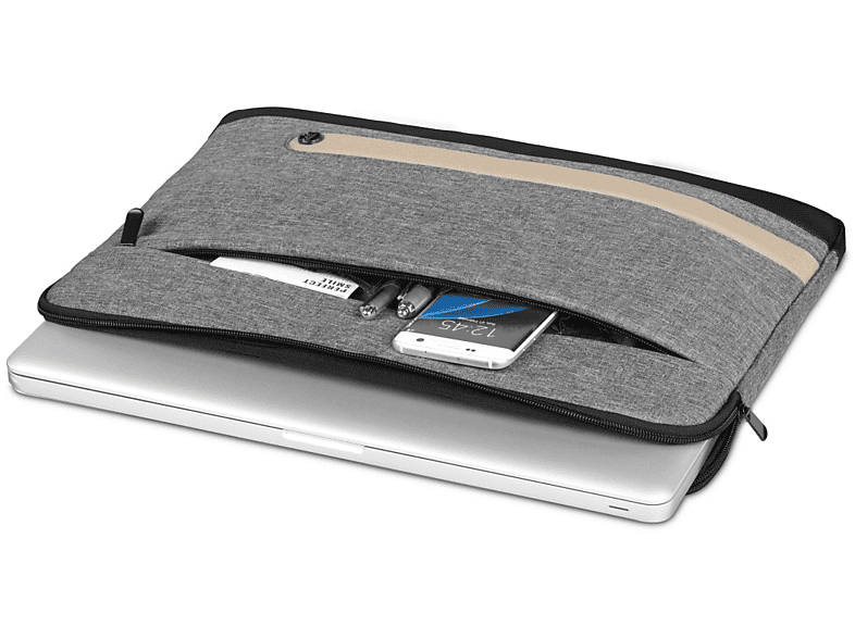Thumbnail - HAMA Terra 13.3 Zoll Notebook-Sleeve für Universal aus 100% Recyceltem Polyester, Grau