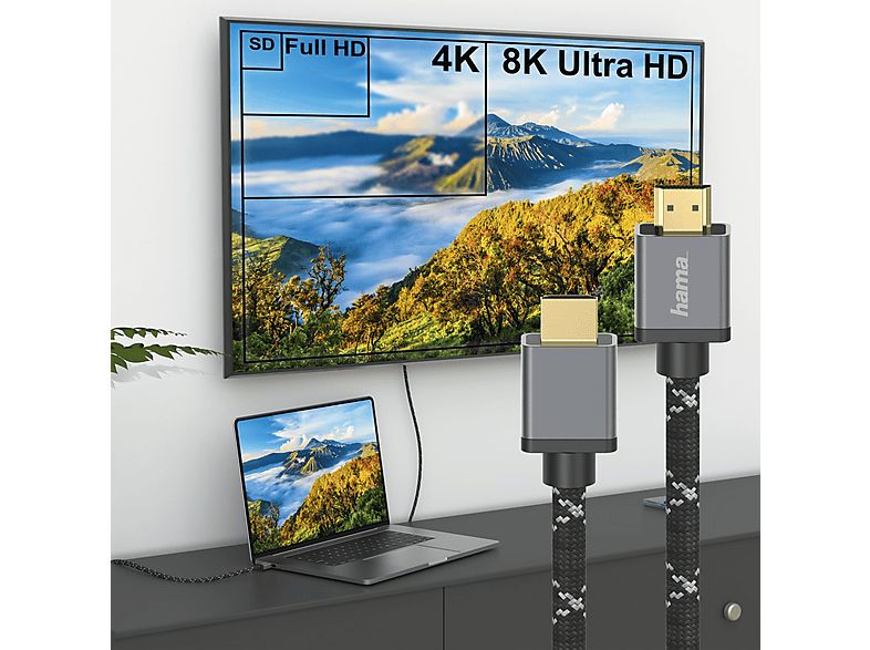 HAMA 8K Ultra High Speed HDMI Kabel, 2 m