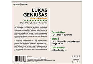 Lukas Geniusas - Chants Populaires  - (CD)