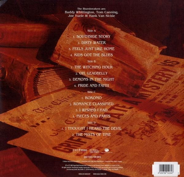 Albumcover mit Songtiteln und Titelliste.