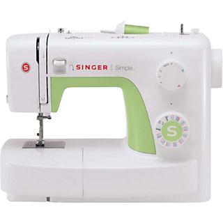 Máquina de coser - Singer Simple-3229, 1 Ojal automático de 4 pasos, 29 Puntadas, Fácil enhebrado, Blanco