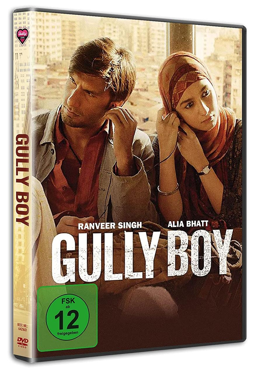 DVD-Cover: Schauspieler mit Kopfhörern. Titel 'Gully Boy'.